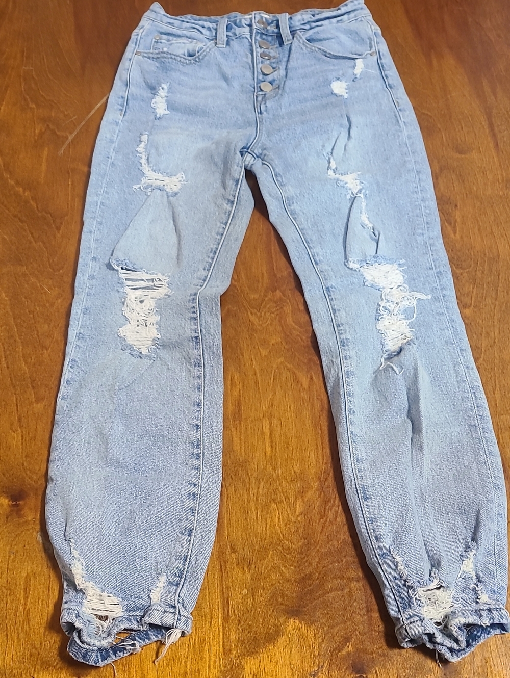 Altar'd State Light Blue Distressed Boyfriend Jeans